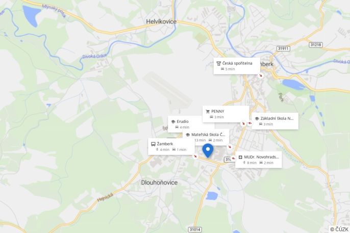 Pronájem, Byt 1+kk, Dlouhoňovice