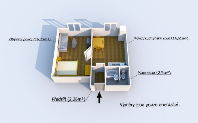 Prodej, Byt 1+1, Františkovy Lázně