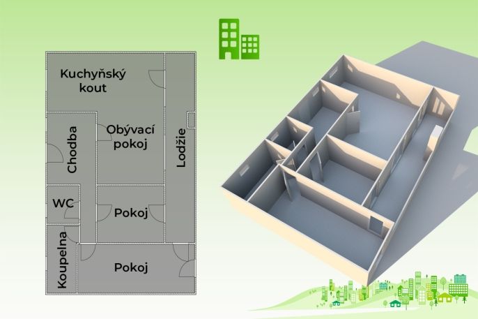 Prodej, Byt 3+kk, Šternberk