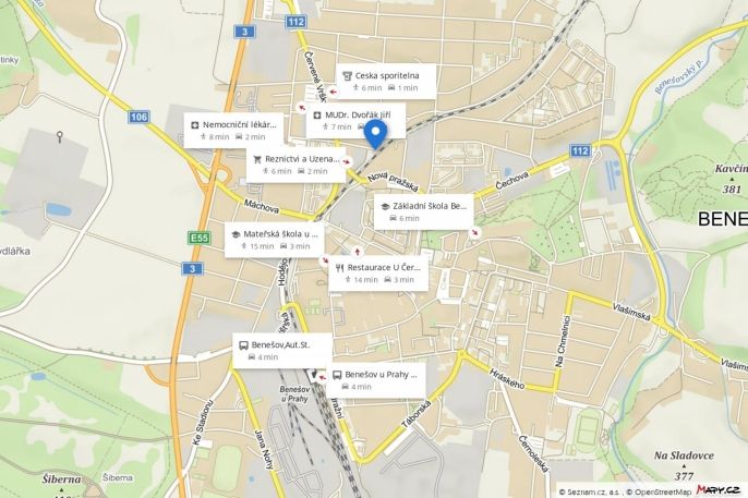 Pronájem, Byt 2+kk, Benešov