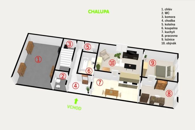 Prodej, Rodinný dům, Stáj