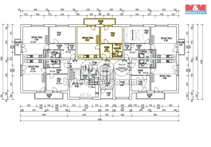 Prodej, Byt 3+kk, Žleby