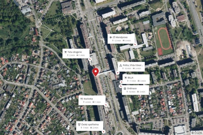 Pronájem, Byt 1+1, Hradec Králové
