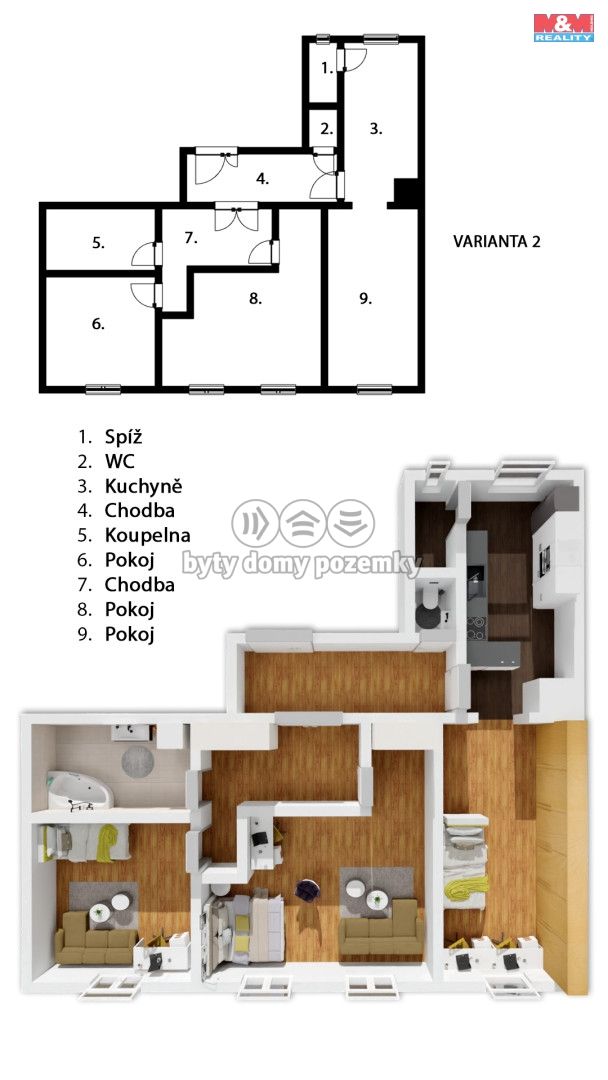Prodej, Byt 3+1, Plzeň