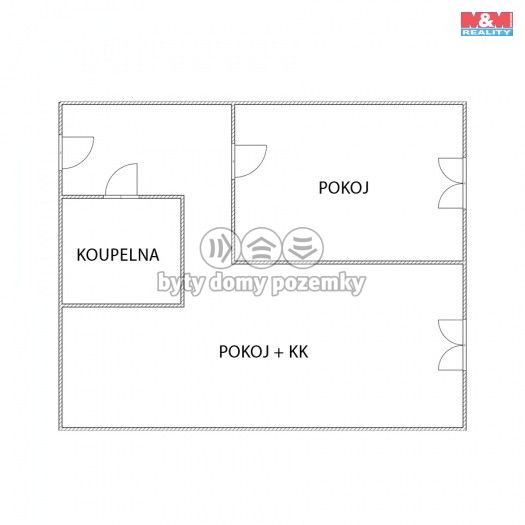 Pronájem, Byt 2+kk, Lom
