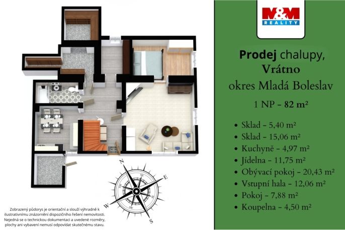 Prodej, Chalupa, Vrátno