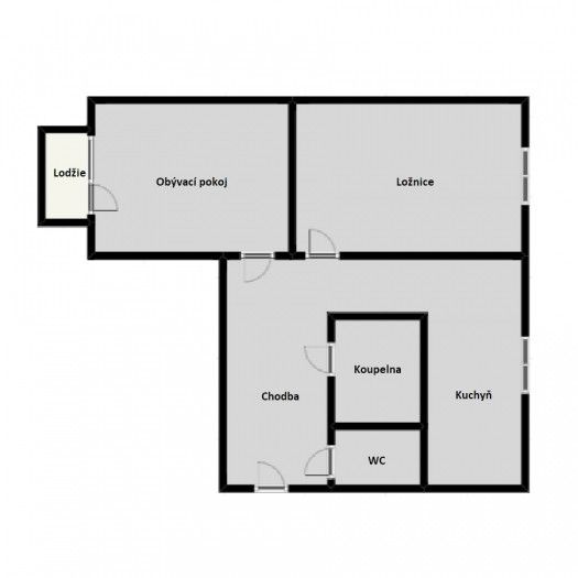 Pronájem, Byt 2+1, Louny