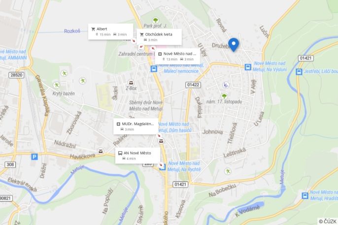 Pronájem, Byt 1+1, Nové Město nad Metují