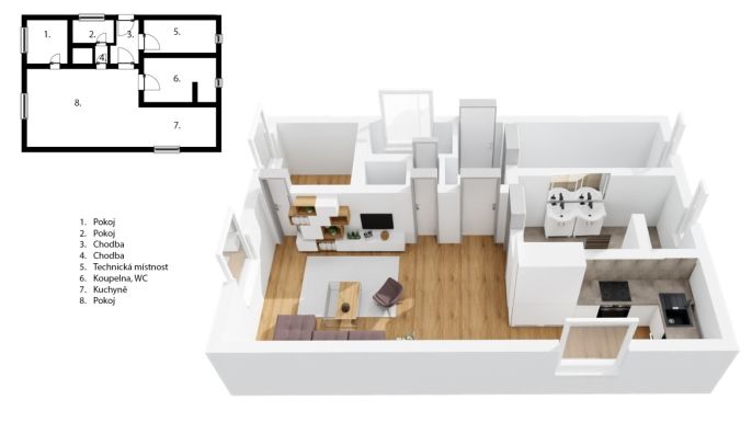 Prodej, Byt 3+kk, Ústí nad Orlicí