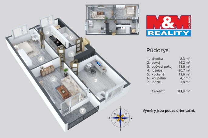 Prodej, Byt 3+1, Ústí nad Labem