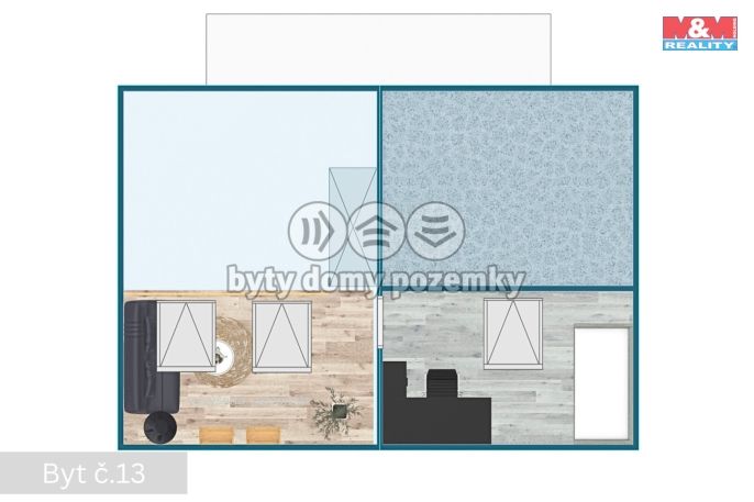 Prodej, Byt 3+kk, Žleby