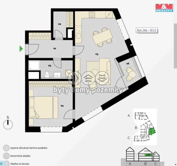 Prodej, Byt 2+kk, Praha