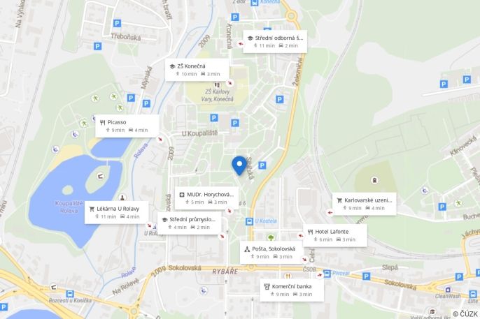 Pronájem, Byt 2+kk, Karlovy Vary