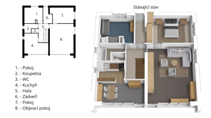 Prodej, Rodinný dům, Staré Hodějovice