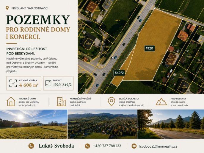 Prodej, Komerční pozemky, Frýdlant nad Ostravicí