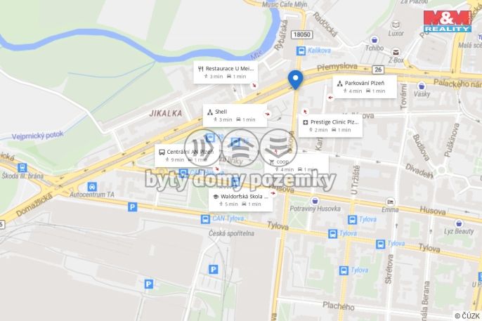 Pronájem, Byt 3+kk, Plzeň