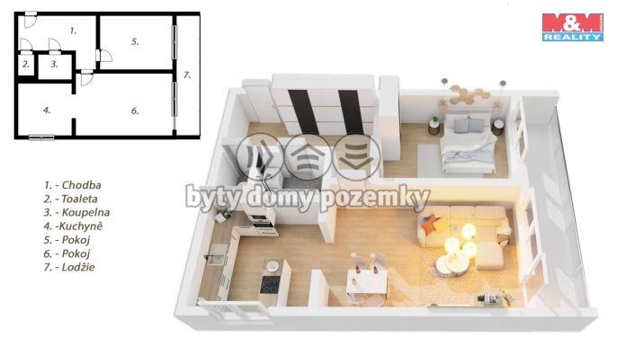 Prodej, Byt 2+1, Praha