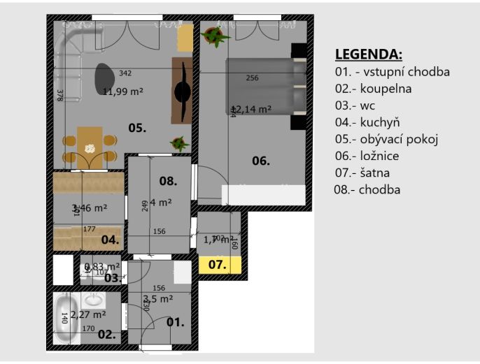 Prodej, Byt 2+1, Praha