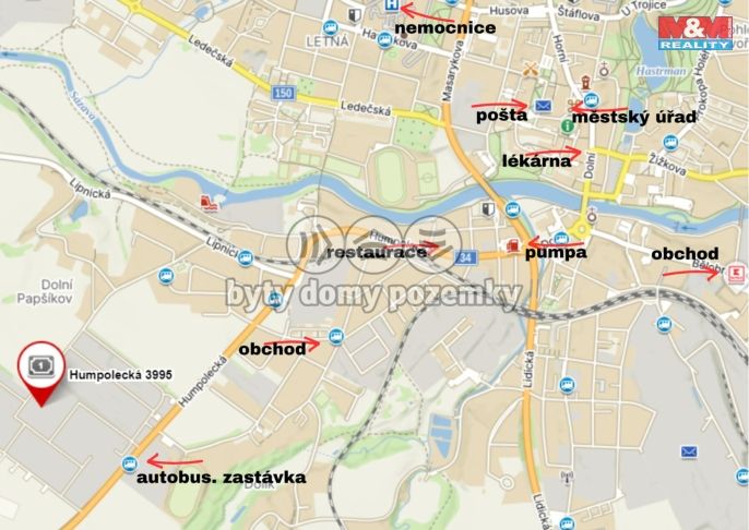 Pronájem, Byt 1+1, Havlíčkův Brod