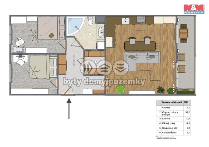 Prodej, Byt 3+kk, Most