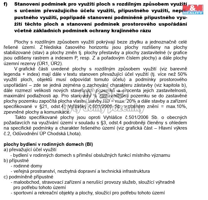 Prodej, Pozemek k bydlení, Chodská Lhota