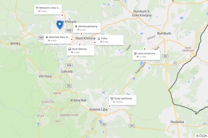 Prodej, Pozemek k bydlení, Staré Křečany