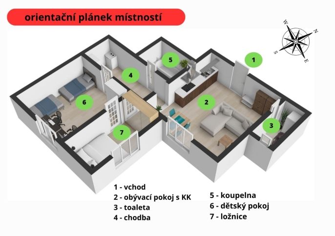 Prodej, Byt 3+kk, Havlíčkův Brod