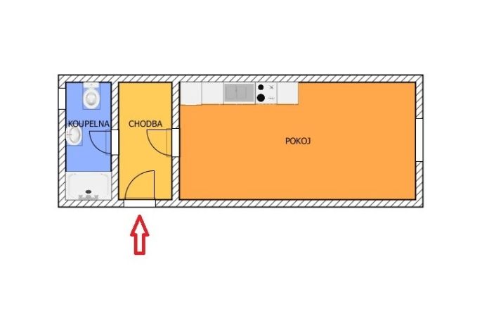 Pronájem, Byt 1+kk, Ronov nad Doubravou