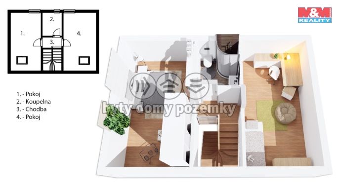 Prodej, Byt 3+kk, Černá v Pošumaví