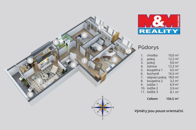 Prodej, Byt 4+1, Mělník