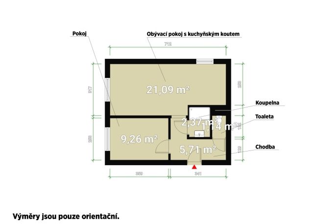 Prodej, Byt 2+kk, Zdice