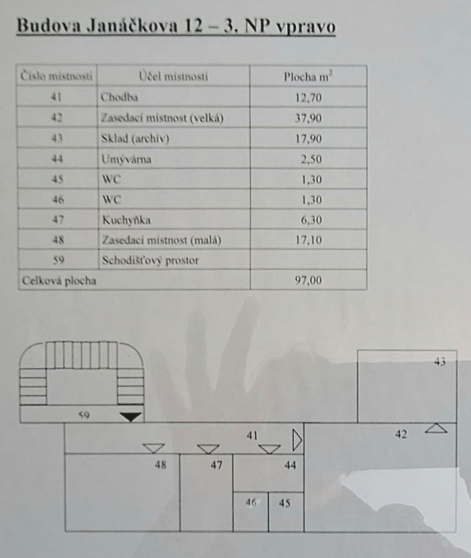 Pronájem, Kancelářský prostor, Ostrava