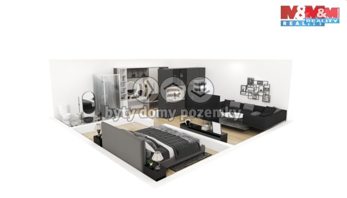 Pronájem, Byt 2+kk, Radnice