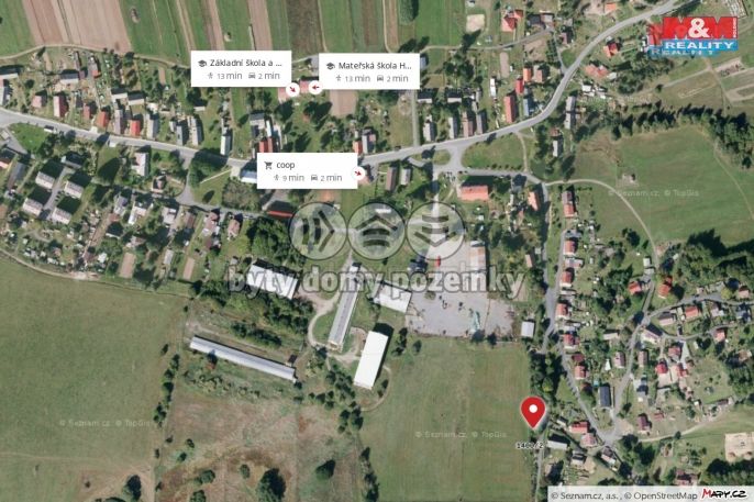 Prodej, Pozemek k bydlení, Hošťka