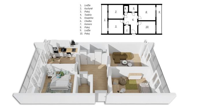 Prodej, Byt 3+1, Praha