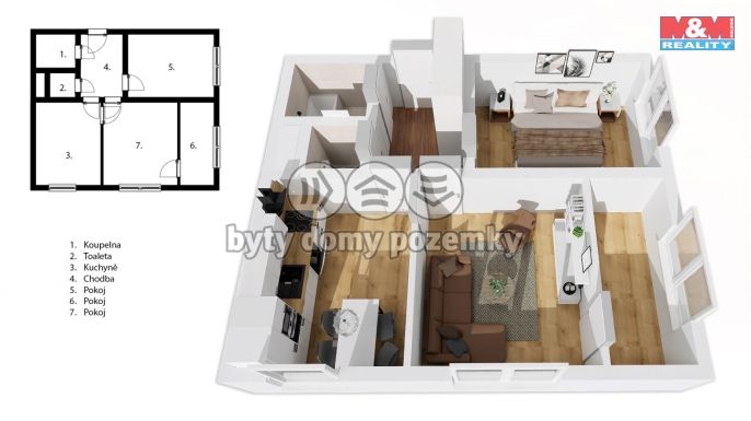 Prodej, Byt 3+1, Jablonec nad Nisou