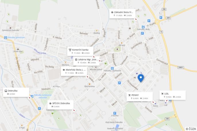 Pronájem, Byt 1+1, Dobruška