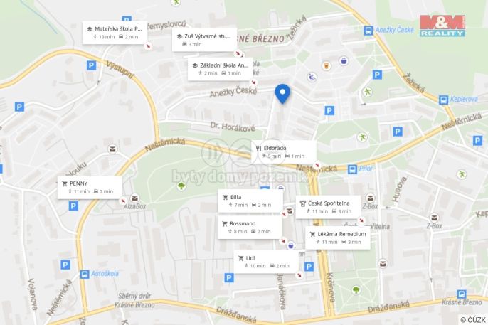 Pronájem, Byt 1+kk, Ústí nad Labem