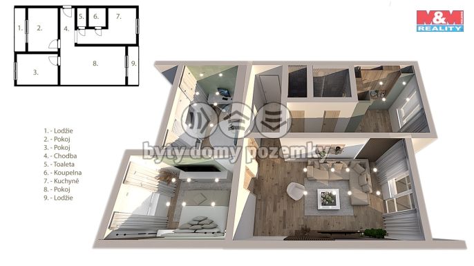 Prodej, Byt 3+1, Břeclav