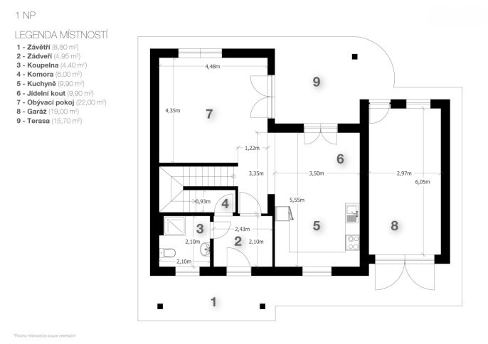 Prodej, Rodinný dům, Kunovice