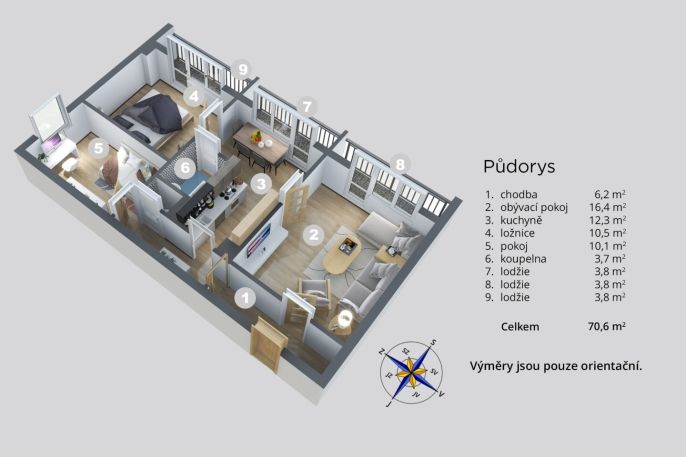 Prodej, Byt 3+1, Most