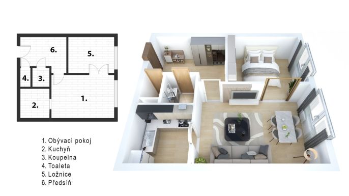 Prodej, Byt 2+kk, Kladno