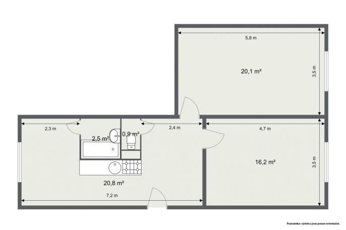Prodej, Byt 2+1, Krajková