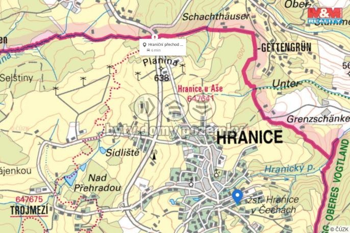 Prodej, Zahrada, Hranice