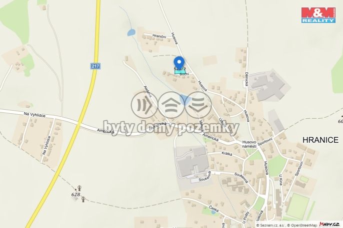 Prodej, Zahrada, Hranice