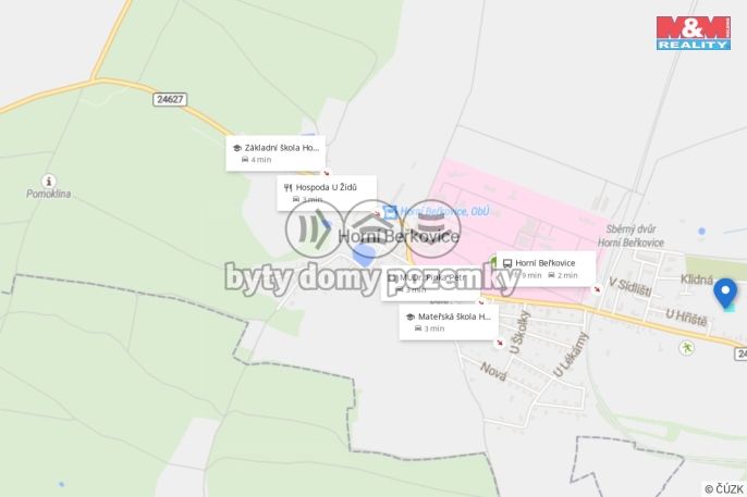 Prodej, Pozemek k bydlení, Horní Beřkovice