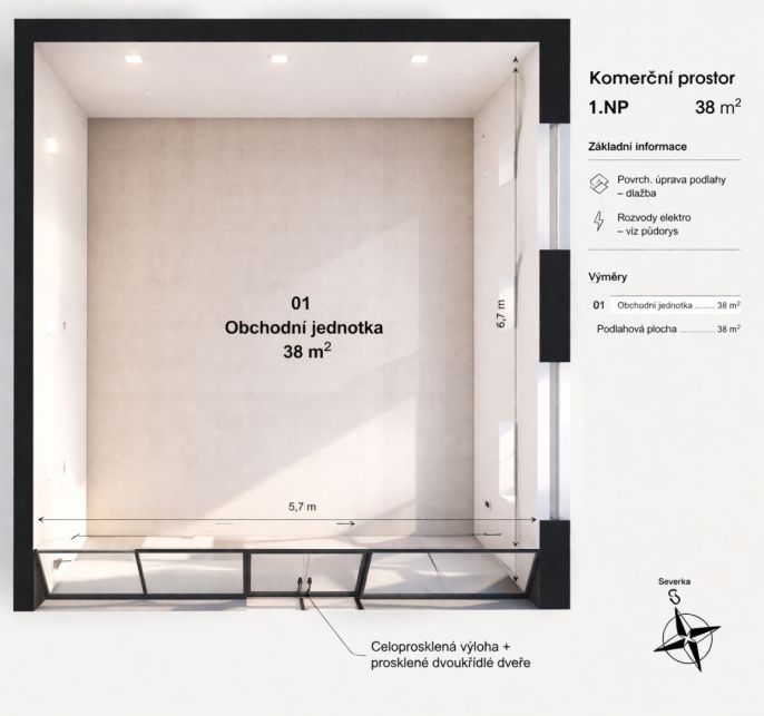 Pronájem, Obchodní objekt, Benešov