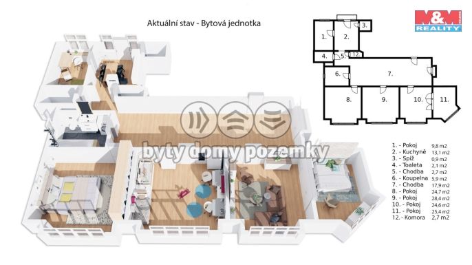 Prodej, Byt 5+1 a větší, Praha