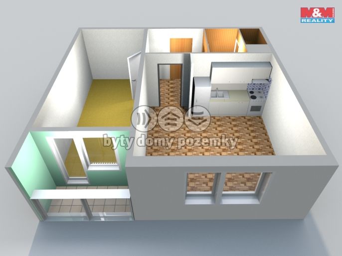 Pronájem, Byt 1+1, Česká Lípa