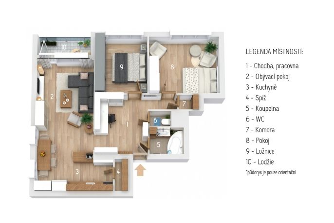 Prodej, Byt 3+kk, Nymburk